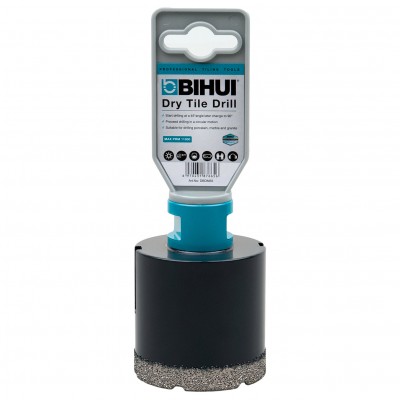 Τρυπάνι Διαμαντιού για γυαλί, κεραμικά, πλακίδια 55mm M14 Bihui Dry Tile Drill Professional Tiling Tools DBF55