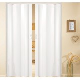 Δίφυλλη πτυσσόμενη πόρτα πλαστική Zitaflex Μονόχρωμη Λευκό Πάγου 11Α χωρίς τζαμάκι