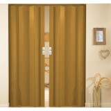 Δίφυλλη πτυσσόμενη πόρτα πλαστική Zitaflex Μονόχρωμη Δρύς Σκούρο 24Α χωρίς τζαμάκι