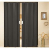 Δίφυλλη πτυσσόμενη πόρτα πλαστική Zitaflex χρώμα Ξύλου Μαύρο Δρύς 18 χωρίς τζαμάκι