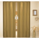 Δίφυλλη πτυσσόμενη πόρτα πλαστική Zitaflex χρώμα Ξύλου Δρυς 13 χωρίς τζαμάκι