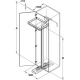 Τροφοθήκη 5 ραφιών με φρένο SoftStopPlus και SoftStopPro και επένδυση ξύλο δρύς KESSEBOHMER CONVOY LAVIDO 600mm x 2200mm