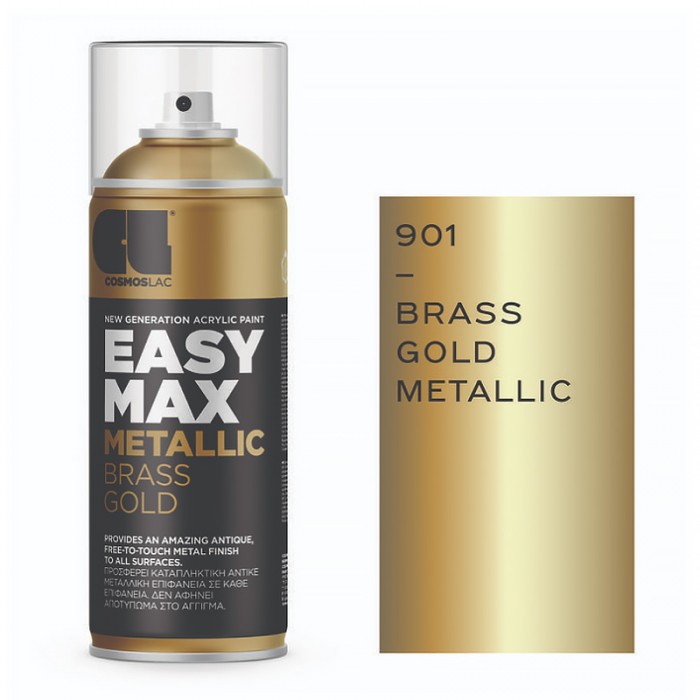 Σπρέι Glitter Cosmolac - METALLIC BRASS 901 Easy Max 400ml