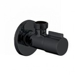 Διακόπτης γωνιακός μισόστροφος στρογγυλός 1/2¨ Μαύρο 097062