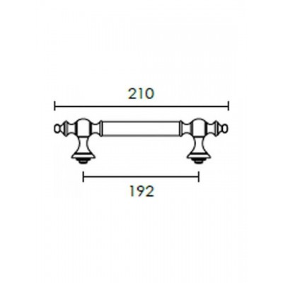 Λαβή εξώπορτας (1τεμάχιο) Ματ Νίκελ-Χρώμιο  με απόσταση κέντρων 192mm C295 Conset