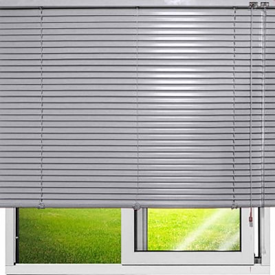Στόρι Αλουμινίου Βενέτικο Τυποποιημένης Διάστασης με Λάμα 25mm και Διάσταση 120x140cm Νίκελ της Frans Interior Design