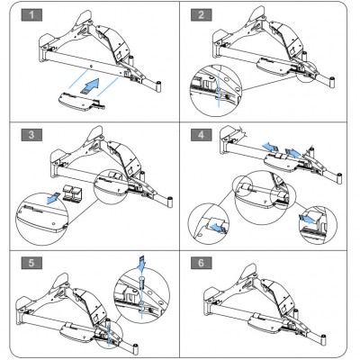 Φρένο για μηχανισμό τυφλού ντουλαπιού COMBIS INOXA (846S) 0075-1595 Γκρί