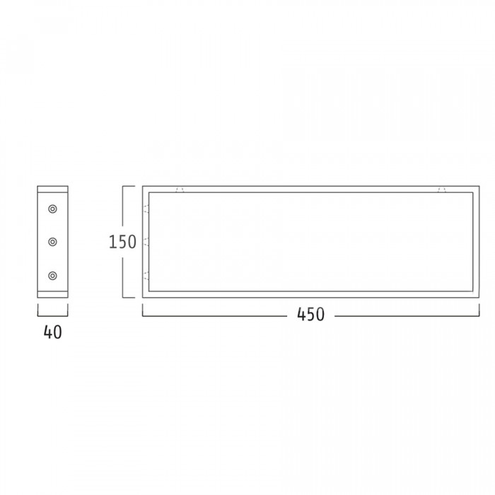 Γωνία στήριξης νιπτήρα 1002--- 15 X  45cm μαύρη ματ 1 Τεμάχιο