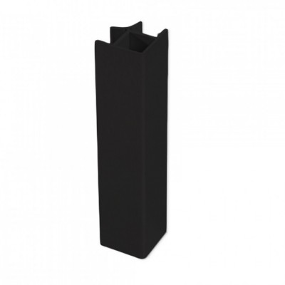 Γωνία σύνδεσης Μπάζας Emuca Πλαστική σε Χρώμα Μαύρο 8011623 10cm
