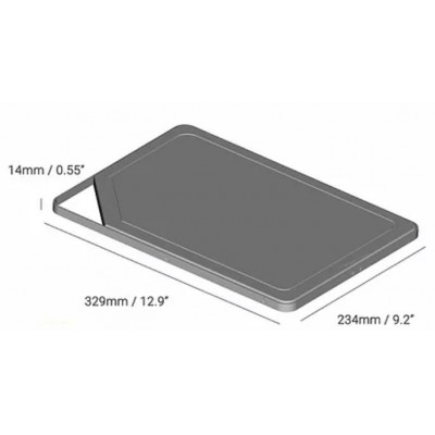 Ξύλο κοπής Hazuto με Διαστάσεις 329mm X 234mm από Ξύλο Sapele από το Κονγκό και με μονοκόμματο μεταλλικό πλαίσιο Τhe Ηazuto Βoard 304