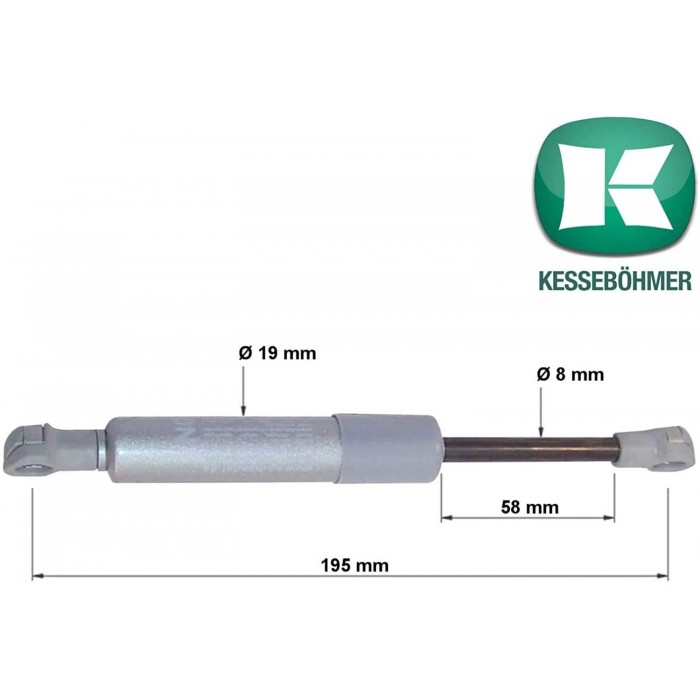 Ανταλλακτικό Αμορτισέρ για Κουμπάσιο Kessebohmer με δύναμη 450Ν 0013389006