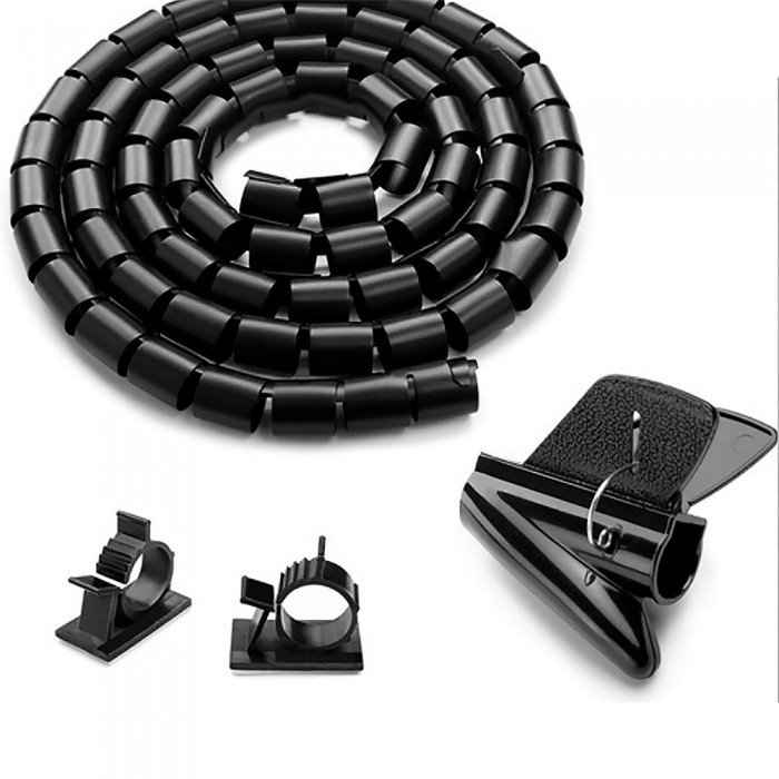 Ευέλικτος Σπιράλ Σωλήνας ( 3m x20mm) Inofix Μαύρο 7003-3