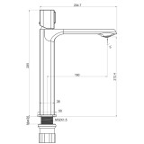 Μπαταρία μπάνιου νιπτήρα ψηλή 29cm Interflex Χρώμιο 087477 Astra