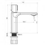 Μπαταρία μπάνιου νιπτήρα Interflex Μαύρη 087484 Astra