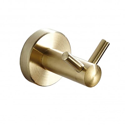 Άγκιστρο μπάνιου διπλό Interflex 187553 με στρογγυλή βάση Χρυσό Ματ