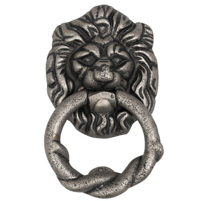 Σιδερένιο ρόπτρο εξώπορτας 9,0cm x 16,5cm Κ377 Old Silver Roline