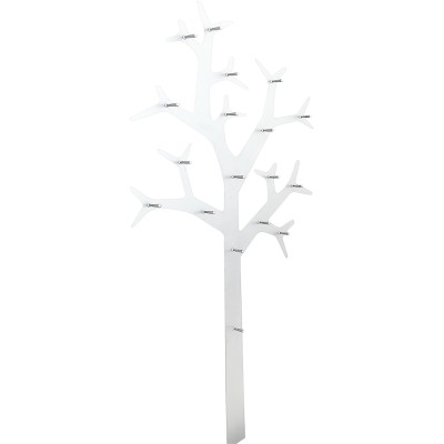 Επιτοίχιος μεταλλικός καλόγερος Ρούχων σε σχήμα δέντρου 86 x 191cm σε Λευκό