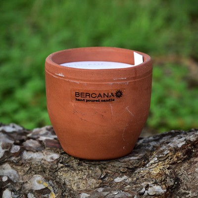 Αρωματικό Φυτικό Κερί Bercana απο Κοκοφοίνικα σε Κεραμικό Βαζάκι 120gr (Space Hippie - Vanilla cream)