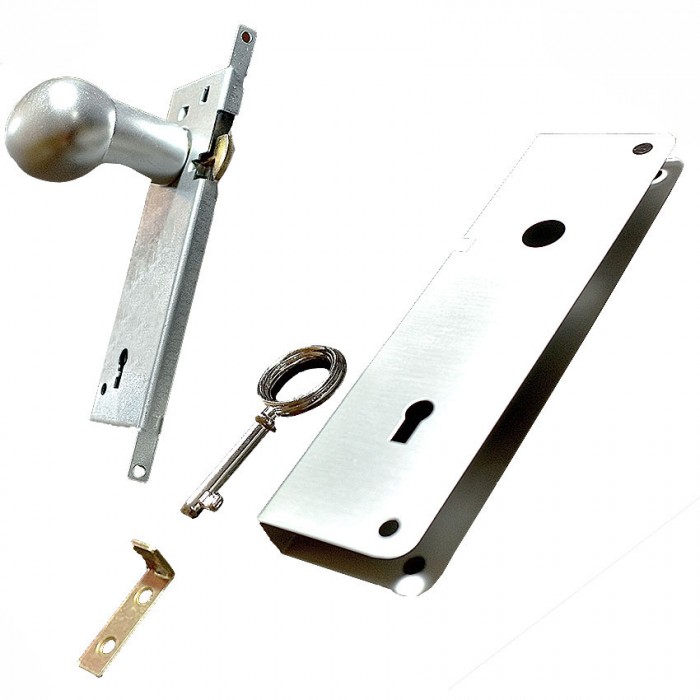 Κλειδαριά Μεταλλική Πτυσσόμενης πόρτας Φυσούνα Ασημί