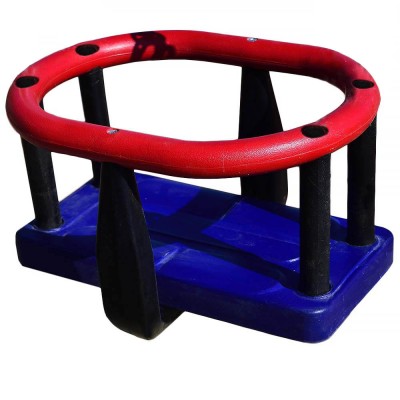 Κούνια (κάθισμα) Νηπίων για μεταλλικές ή ξύλινες κούνιες με πιστοποίηση ΕΝ1176 σε χρώμα Κόκκινο - Μαύρο - Μπλέ