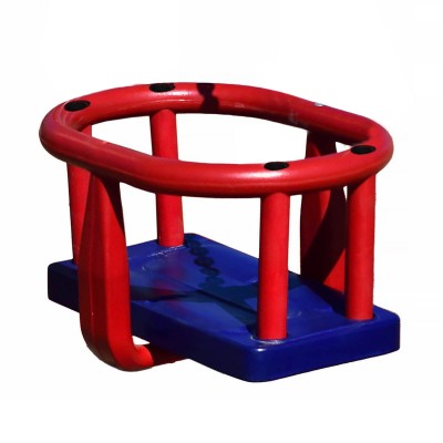 Κούνια (κάθισμα) Νηπίων για μεταλλικές ή ξύλινες κούνιες με πιστοποίηση ΕΝ1176 σε χρώμα Κόκκινο - Μπλέ