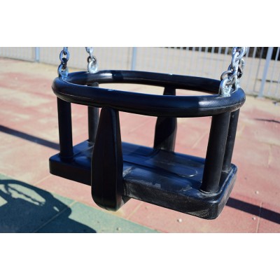 Κούνια (κάθισμα) Νηπίων για μεταλλικές ή ξύλινες κούνιες με πιστοποίηση ΕΝ1176 σε χρώμα Μαύρο