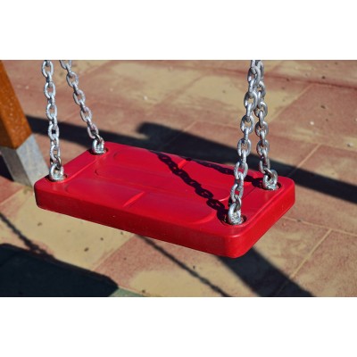 Κούνια (κάθισμα) Παίδων για μεταλλικές ή ξύλινες κούνιες με πιστοποίηση ΕΝ1176 σε χρώμα Κόκκινο