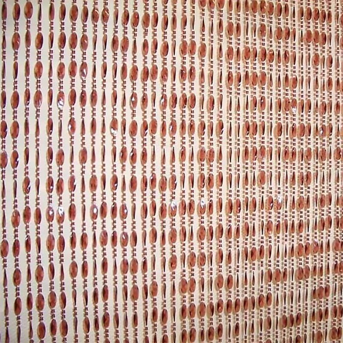 Κουρτίνα Πόρτας Χάντρα Κονιάκ 100×220εκ