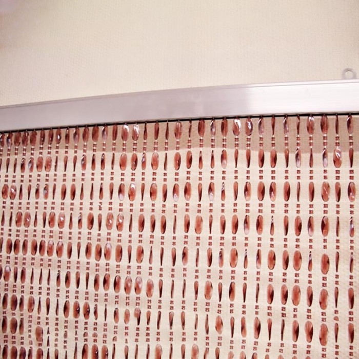 Κουρτίνα Πόρτας Χάντρα Κονιάκ 100×220εκ