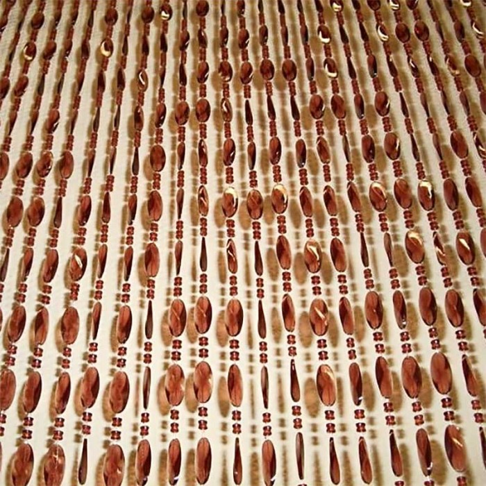 Κουρτίνα Πόρτας Χάντρα Κονιάκ 100×220εκ