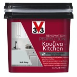 Χρώμα Νερού Ανακαίνισης Κουζίνας V33 RENOVATION PERFECTION KITCHEN 0,75LT Soft Grey Σε Σατινέ Φινίρισμα