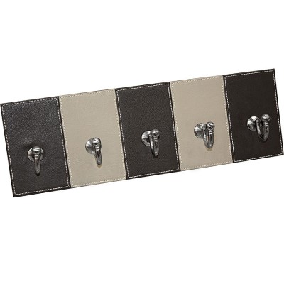 Κρεμάστρα Δερμάτινη 5 θέσεων με Inox Λεπτομέρεις 9165N1