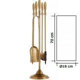 Σετ κρεμανταλάδες Ζωγομετάλ 1190-Β06 σε Όρο Ματ Χωρίς Σταχτοθήκη