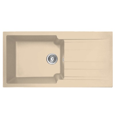 Νεροχύτης Συνθετικός Duralit KS105-500 (100x50) Beige Ένθετος Germany