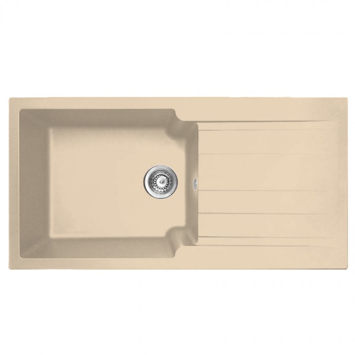 Νεροχύτης Συνθετικός Duralit KS105-500 (100x50) Beige Ένθετος Germany