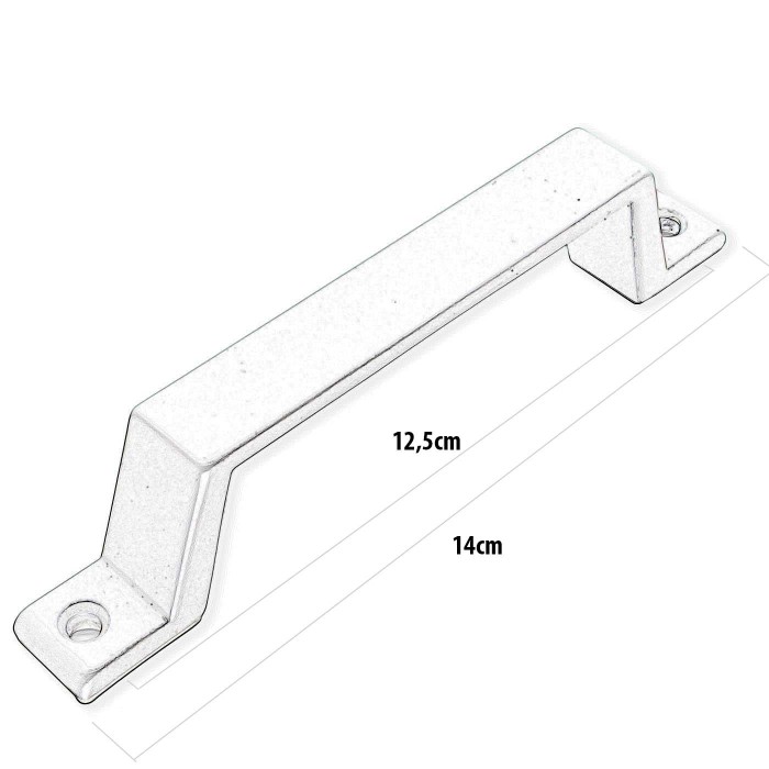Λαβή Αλουμινίου 140mm με Δύο Τρύπες σε Λευκό Χρώμα