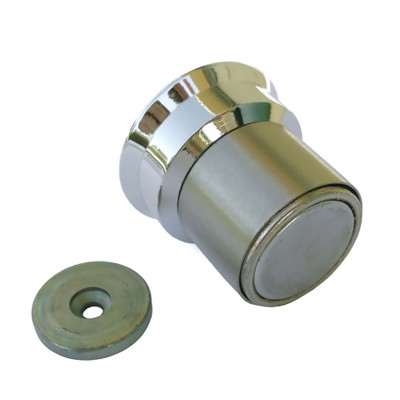 Μαγνητικό στοπ τοίχου ορειχάλκινο inox ματ 065-S030 30mm Metalor