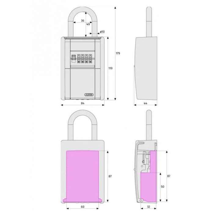 Κλειδοθήκη-Λουκέτο με Συνδυασμό 4 ψηφίων Select Access MasterLock 5400EURD Μαύρο/Ασημί 15,7 x 9 x 4cm 540000112