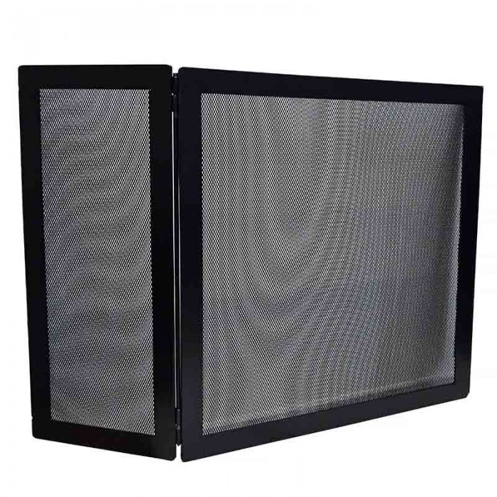Μεταλλική Κάλυψη τζακιού 600 σε Χρώμα Μαύρο 50x22x50x22