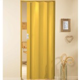 Μονόφυλλη πτυσσόμενη πόρτα πλαστική Zitaflex Μονόχρωμη Καφέ Ανοιχτό 13Α χωρίς τζαμάκι