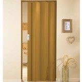 Μονόφυλλη πτυσσόμενη πόρτα πλαστική Zitaflex Μονόχρωμη Δρύς Σκούρο 24A χωρίς τζαμάκι