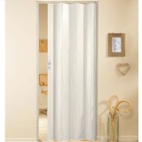 Μονόφυλλη πτυσσόμενη πόρτα πλαστική Zitaflex Χρώμα Ξύλου Λευκό Δρύς 19 χωρίς τζαμάκι