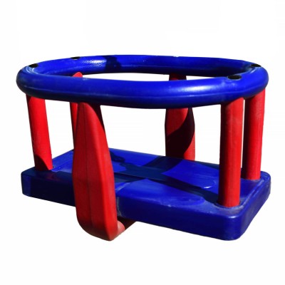 Κούνια (κάθισμα) Νηπίων για μεταλλικές ή ξύλινες κούνιες με πιστοποίηση ΕΝ1176 σε χρώμα Μπλέ - Κόκκινο - Μπλέ