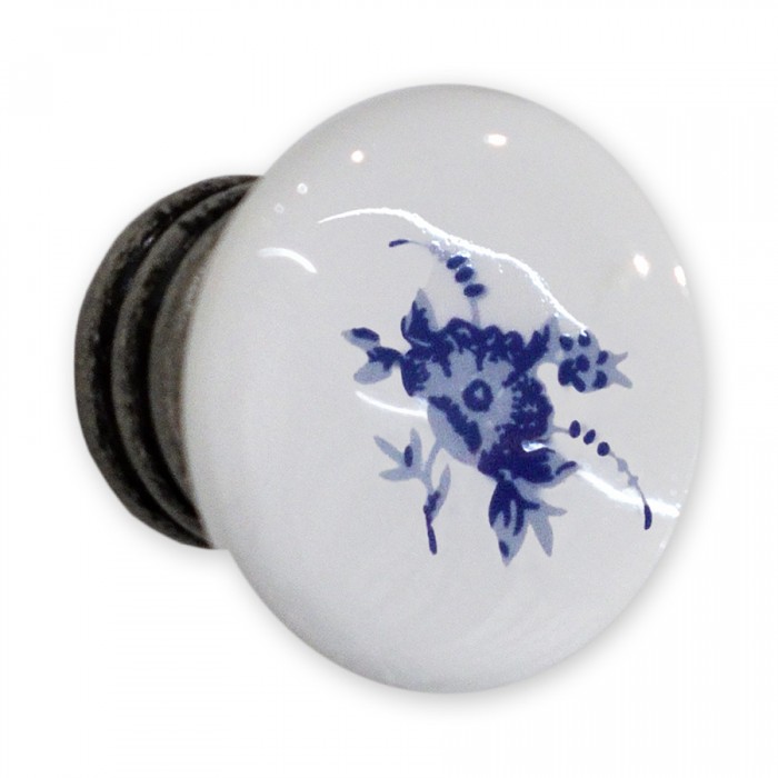 Πόμολα επίπλων 3015 Μπλέ Κασσίτερος  31x27mm 