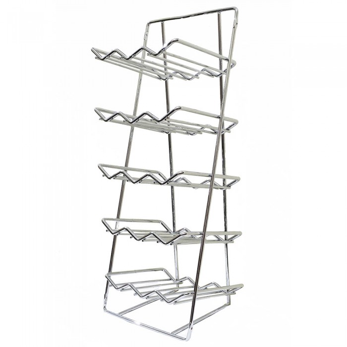 Μεταλλική Κρεμαστή Μπουκαλοθήκη με 5 ράφια (3 μπουκάλια στο καθένα) 26 x 65cm No65