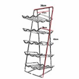 Μεταλλική Κρεμαστή Μπουκαλοθήκη με 5 ράφια (3 μπουκάλια στο καθένα) 26 x 65cm No65