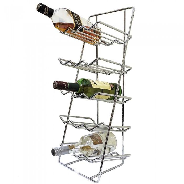Μεταλλική Κρεμαστή Μπουκαλοθήκη με 5 ράφια (3 μπουκάλια στο καθένα) 26 x 65cm No65