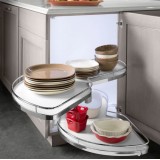 Μηχανισμός κουζίνας για τυφλό ντουλάπι φασόλι Kessebohmer Lemans II  για Πόρτα 60εκ Αριστερό άνοιγμα με Φρένο σε Χρώμα Ανθρακί