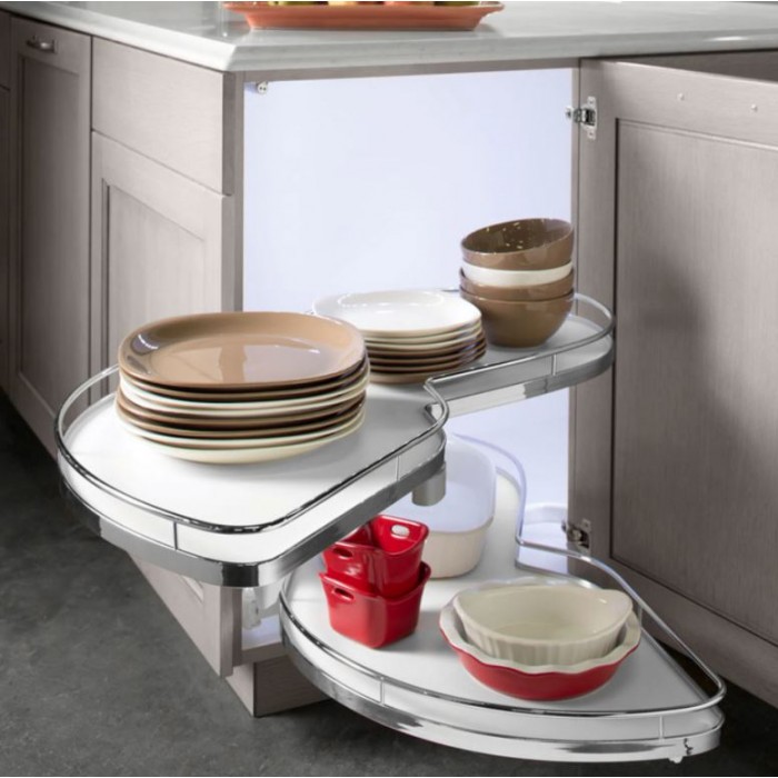 Μηχανισμός κουζίνας για τυφλό ντουλάπι φασόλι Kessebohmer Lemans II  για Πόρτα 60εκ Αριστερό άνοιγμα με Φρένο σε Χρώμα Ανθρακί