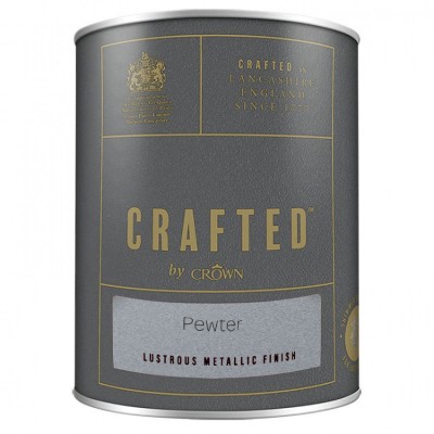 Μεταλλική βαφή ανώτερης μεταλλικής γυαλάδας CRAFTED ™ by Crown Pewter 1.25L